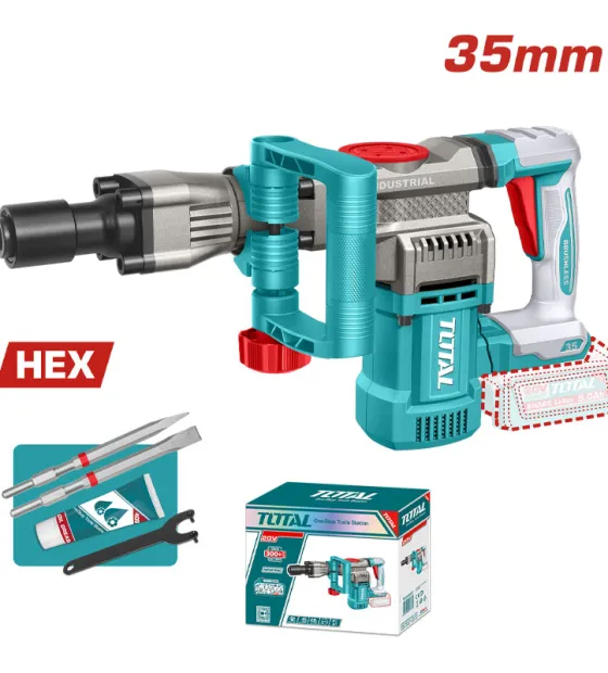 Máy Đục Bê Tông Dùng Pin Total TDBLI203582 20V Brushless SDS Hex 16J