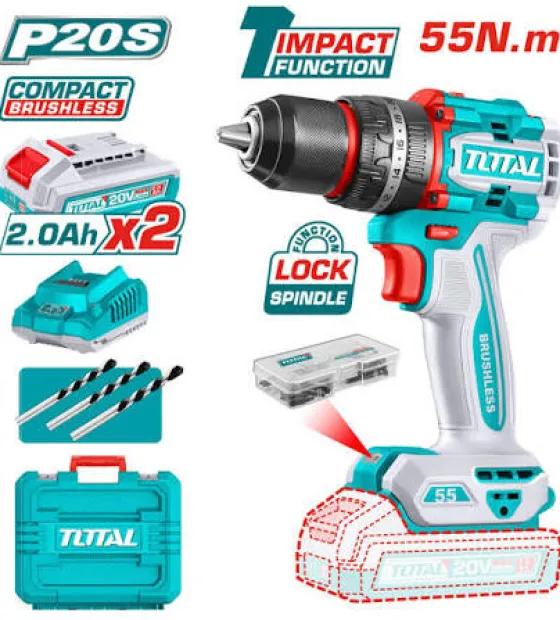 Máy khoan động lực dùng pin 20V Total TIDLI205581