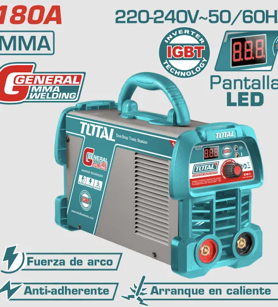 Máy hàn điện tử Inverter MMA 180A/89V TOTAL TW218059 - Công nghệ biến tần IGBT