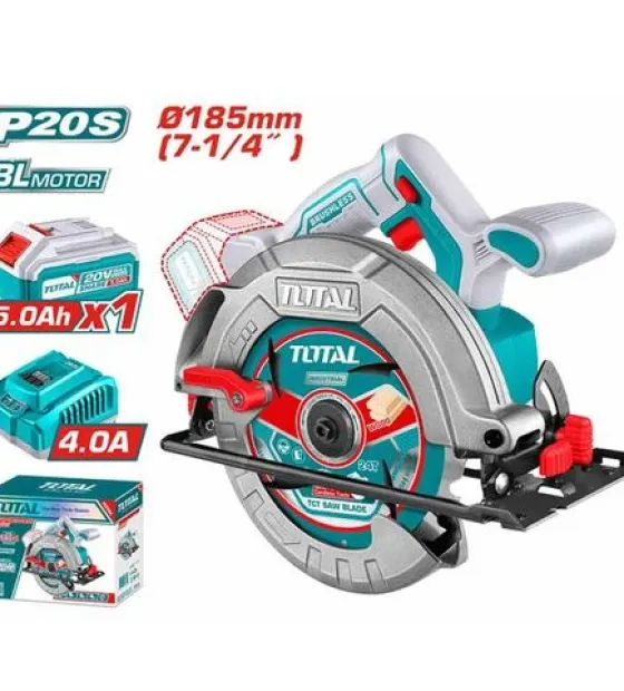 Máy Cưa đĩa Tròn Không Chổi Than Dùng Pin 20V 185mm Total TSLI18513