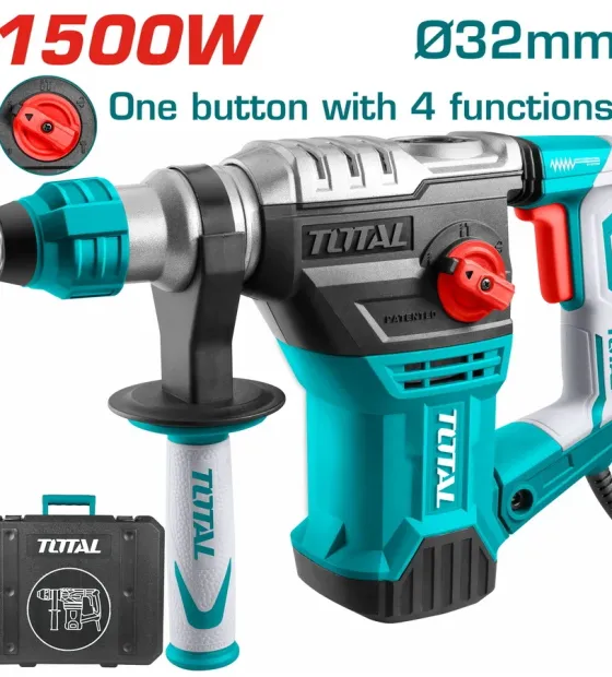 Máy khoan búa đục bê tông 4 chức năng Total TH1153236 1500W