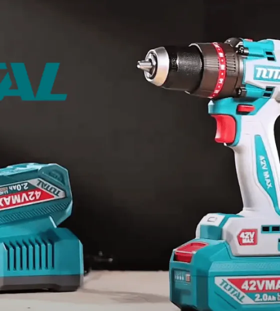 Máy khoan búa không chổi than dùng pin 42V Total TIDLI426981