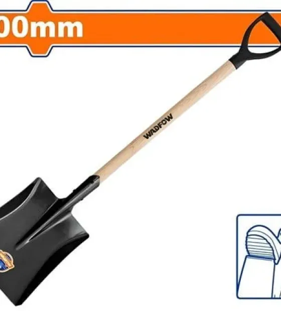 Xẻng thép vuông cán gỗ 1000mm WADFOW WSE1317