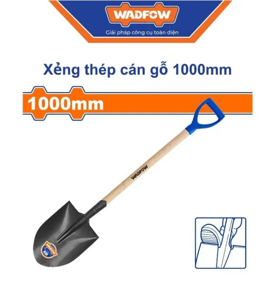 Xẻng thép cán gỗ 1000mm Wadfow