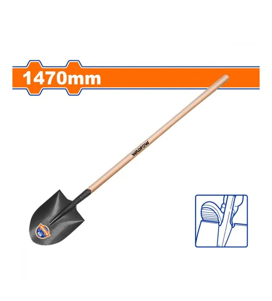 Xẻng Thép Cán Gỗ 1470mm WADFOW WSE2327