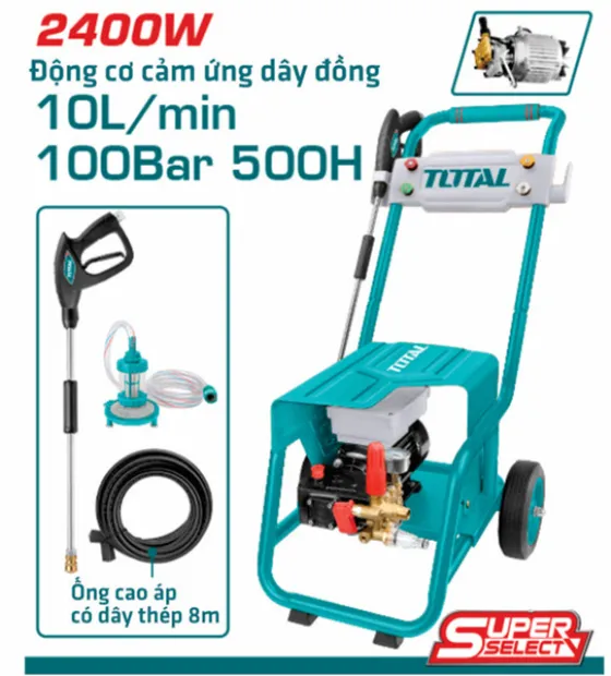 Máy xịt rửa 2400W (dùng cho ngành công nghiệp) Total TGT11176