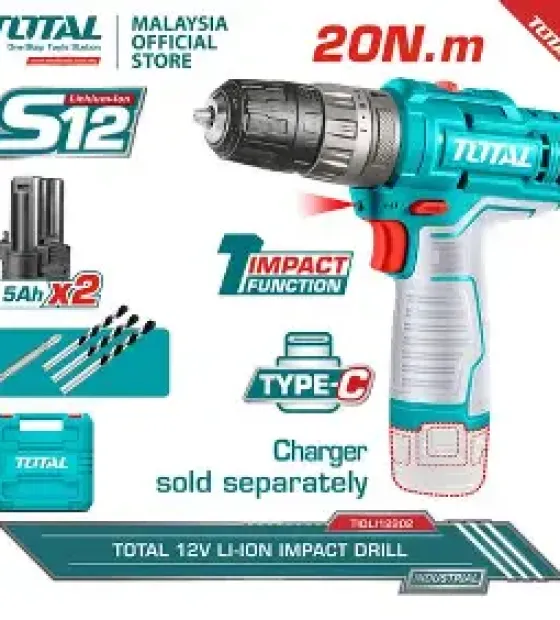 máy khoan búa pin TOTAL TIDLI12206 12V