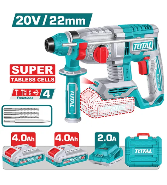 Máy khoan búa pin 20V Total TRHLI222085