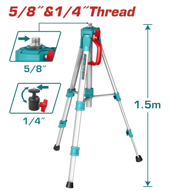 Chân Tripod Máy Cân Bằng Laser Total TLLT01572