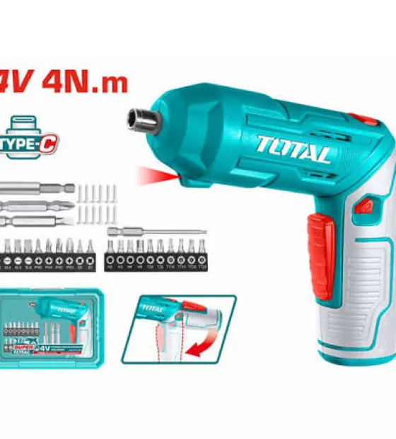 Máy Vặn Vít Mini Pin 4V TOTAL TSDLI04425 4Nm Sạc TYPE-C
