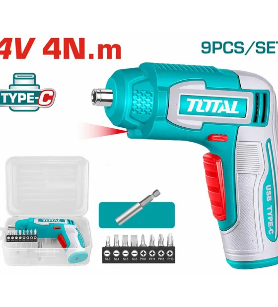 Máy Vặn Vít Mini Pin 4V TOTAL TSDLI0458 4Nm USB-C