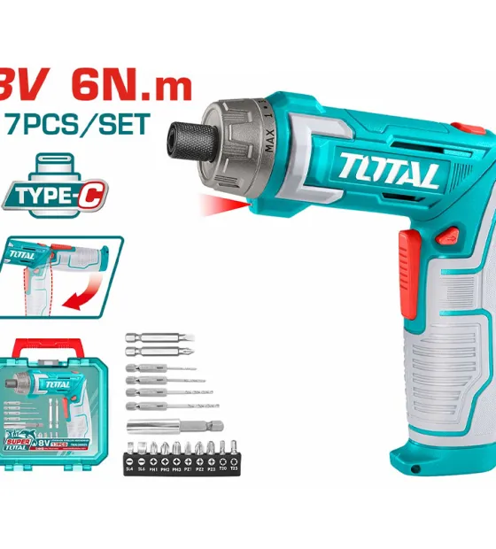 Máy Vặn Vít Mini Pin 8V TOTAL TSDLI08025 6Nm 15+1