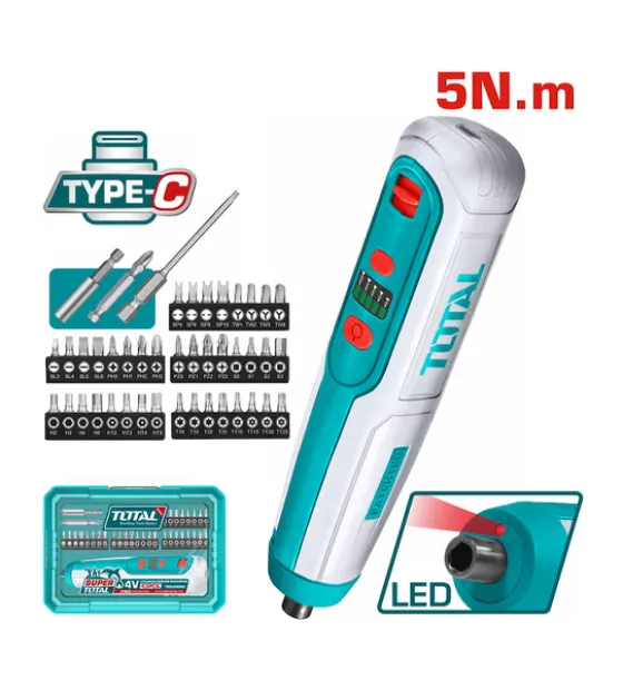 Máy Vặn Vít Mini Pin 4V TOTAL TSDLI04062 5Nm 260rpm