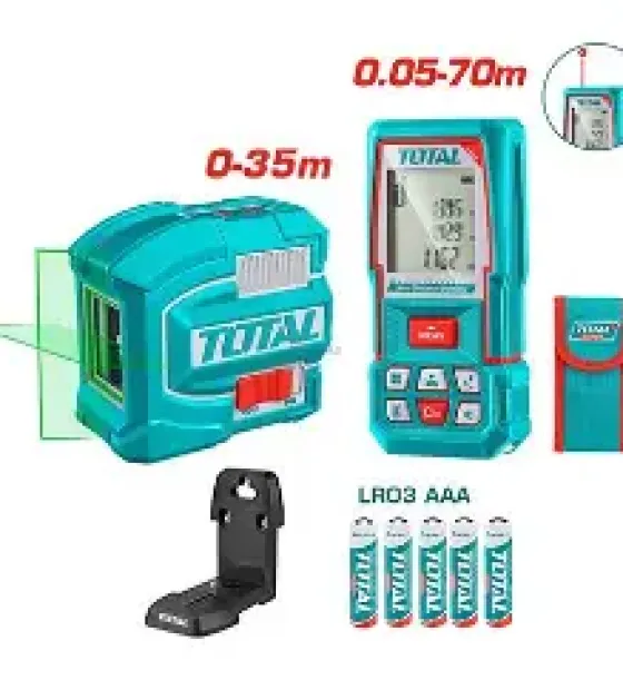 Bộ máy đo khoảng cách TMT57026 & Máy cân tia laze TLL156601 Total TOSLL0401