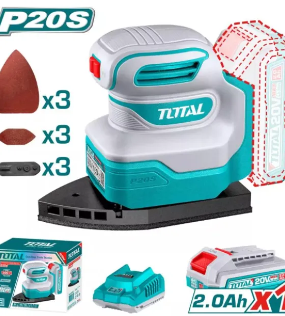 Máy chà nhám dùng pin 20V Total TPSLI20141 (1 Pin 2.0Ah, 1 Sạc)