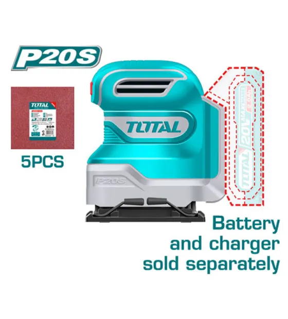 Máy chà nhám vuông dùng pin 20V Total TSHSLI2014 (Chưa Pin & Sạc)