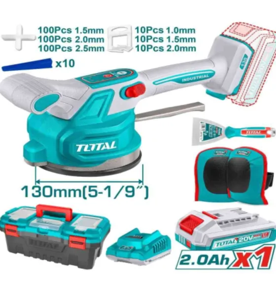 Máy rung ốp lát gạch dùng pin 20V Total TTVLI20018 (1 Pin 2.0Ah, 1 Sạc)