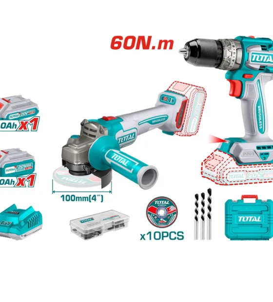 Bộ combo máy mài góc Total TCKLI2027310