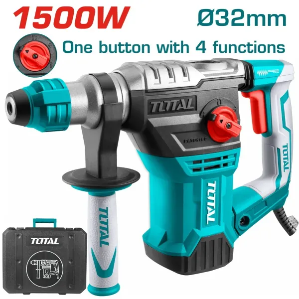 Máy khoan búa đục bê tông 4 chức năng Total TH1153236 1500W
