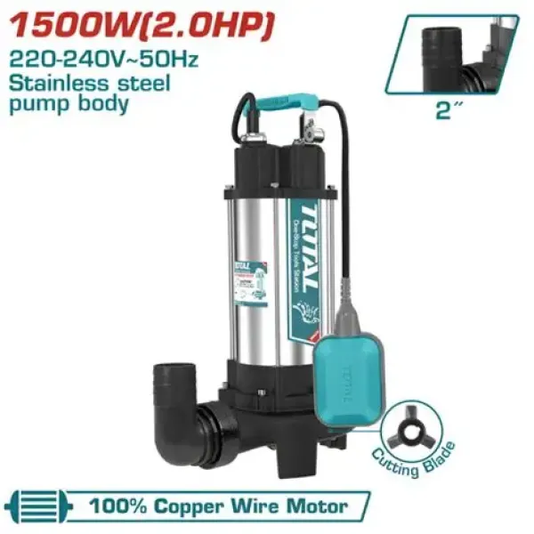 Máy Bơm Chìm Nước Thải 1500W Total TWP7150026