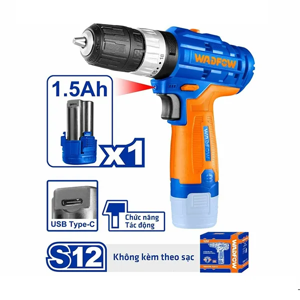 Máy khoan động lực dùng pin 12V Wadfow WCDS540