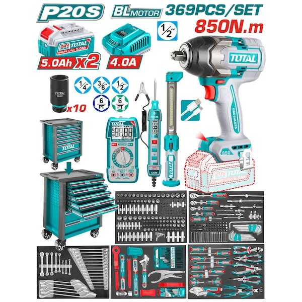 Bộ Tủ Đồ Nghề 7 Ngăn 369 Chi Tiết Total THPTCS83692
