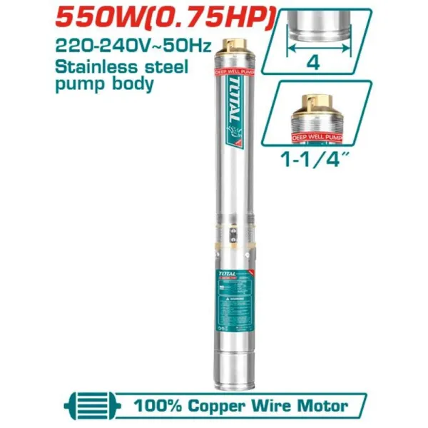 Máy bơm giếng sâu 64m Total TWP55501