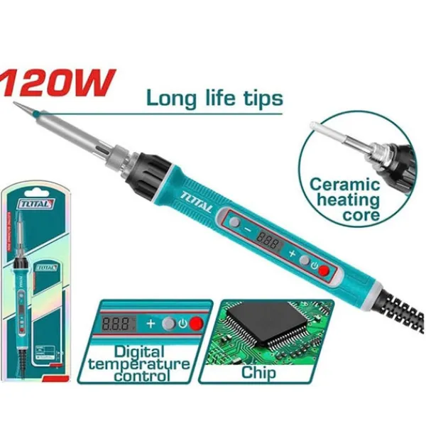 Mỏ Hàn Chì Chỉnh Nhiệt 120W Total TET01610