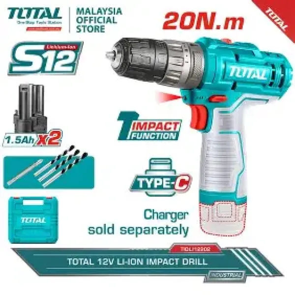 máy khoan búa pin TOTAL TIDLI12206 12V