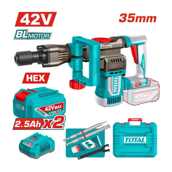 Máy Đục Bê Tông Pin 42V Total TDBLI423582