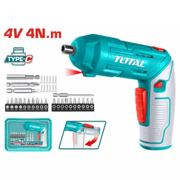 Máy Vặn Vít Mini Pin 4V TOTAL TSDLI04425 4Nm Sạc TYPE-C
