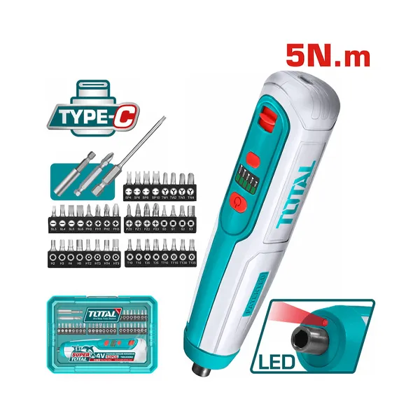 Máy Vặn Vít Mini Pin 4V TOTAL TSDLI04062 5Nm 260rpm