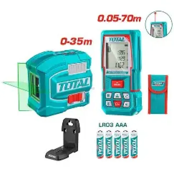 Bộ máy đo khoảng cách TMT57026 & Máy cân tia laze TLL156601 Total TOSLL0401